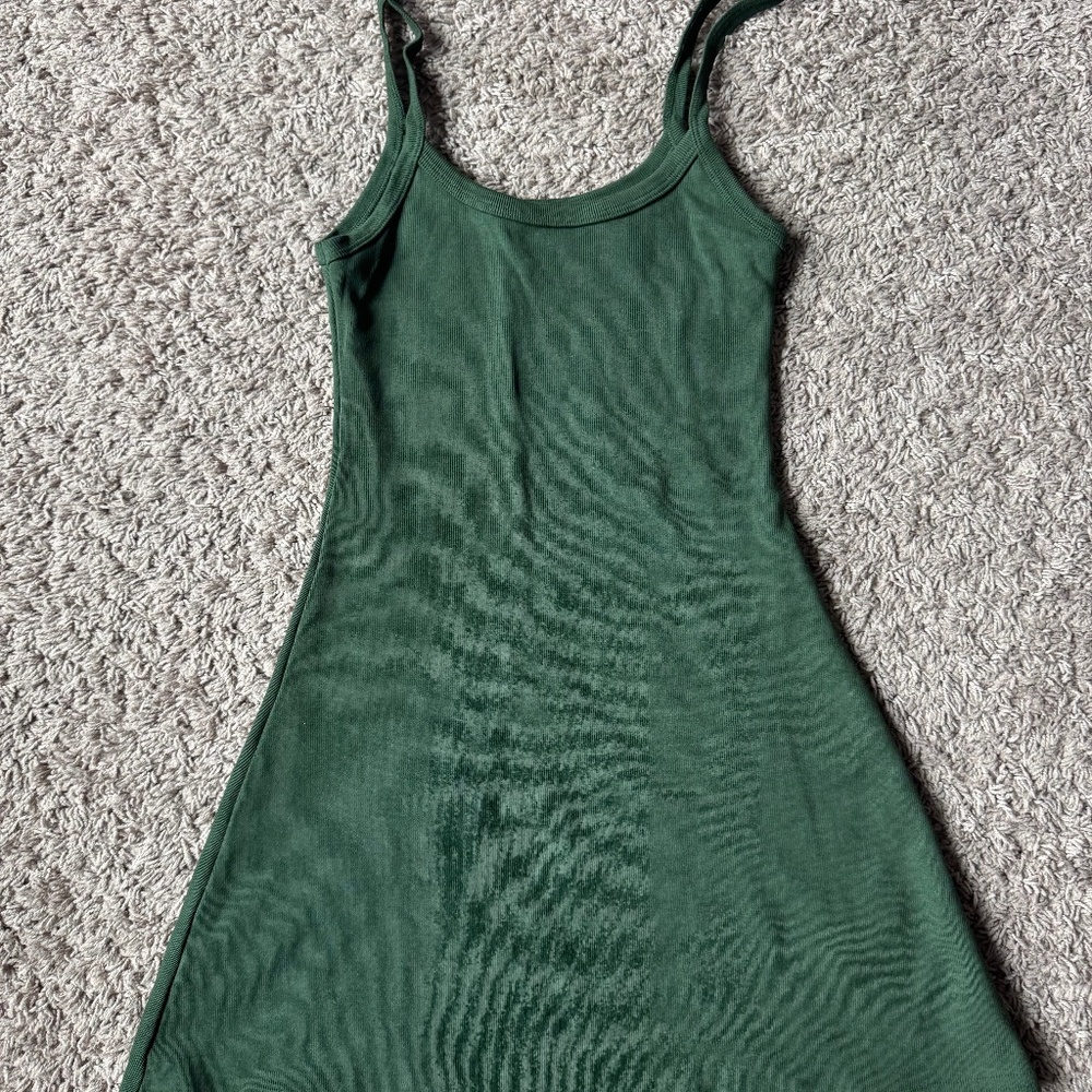 Army green Los Angeles Apparel mini dress